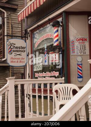 Chester, New Jersey points d'intérêt le long de main Street. Chester est une communauté pittoresque du comté de Morris avec une communauté florissante d'artisanat et d'art. Banque D'Images