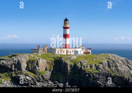 Royaume-Uni, Écosse, Eilean Glas Lighthouse sur l'île de Scalpay Banque D'Images