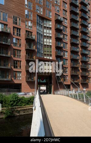 Appartements au Granary Wharf développement à Leeds, West Yorkshire, Angleterre. Banque D'Images