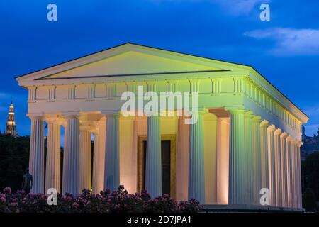 Autriche, Vienne, Volksgarten (jardin des peuples), Temple de Theseus Banque D'Images