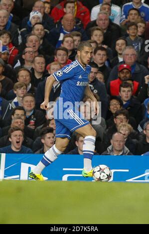 Eden Hazard du FC Chelsea lors de la Ligue des champions de l'UEFA, match de football entre le FC Chelsea et Paris Saint-Germain le 08 avril 2014 au stade Stamford Bridge à Paris, France - photo Laurent Lairys / DPPI Banque D'Images