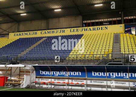 LEEUWARDEN, pays-Bas. Football, néerlandais Keuken Kampioen Divie, SC Cambuur - Roda JC, Cambuur Stadium, saison 2020/2021, ici trop vide stands crédit: Pro Shots/Alamy Live News 2020 Banque D'Images