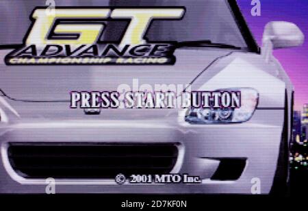 GT Advance Championship Racing - Nintendo Game Boy Advance Videogame - usage éditorial seulement Banque D'Images