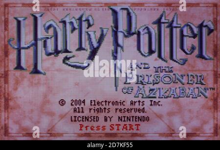 Harry Potter et le prisonnier d'Azkaban - jeu Nintendo Jeu vidéo Boy Advance - usage éditorial uniquement Banque D'Images