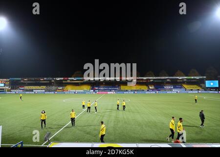 LEEUWARDEN, pays-Bas. Le 23 octobre 2020. Football, Keuken Kampioen Dutch Divie, SC Cambuur - Roda JC, Cambuur Stadium, saison 2020/2021, les joueurs de Roda JC inspectent le terrain crédit: Pro Shots/Alamy Live News Banque D'Images