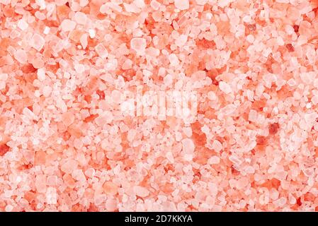 Fond de sel rose de l'Himalaya. Sel rose himalayan en cristaux. Banque D'Images