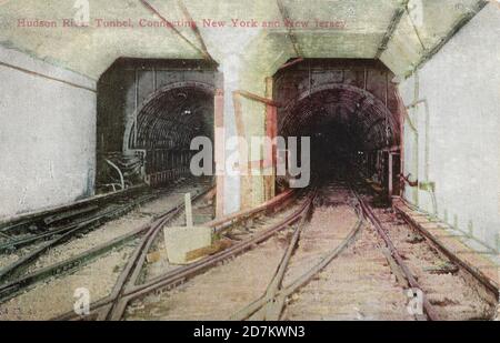 Tunnel de l'Hudson reliant New York et le New Jersey Banque D'Images