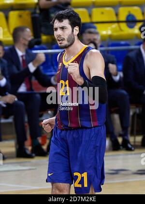 Barcelone, Espagne. 23 octobre 2020. Alex Abrines Redondo du FC Barcelone lors du match Euroligue de Turkish Airlines entre le FC Barcelone et le Real Madrid au Palau Blaugrana le 23 octobre 2020 à Barcelone, Espagne. Crédit : Dax Images/Alamy Live News Banque D'Images