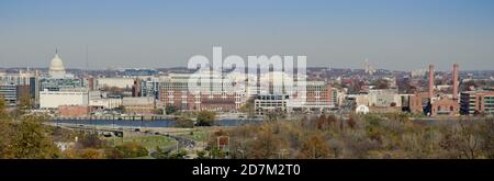 Vue sur Washington DC depuis le sud-est du Capitole. Photo par Liz Roll Banque D'Images