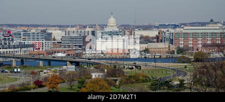 Vue sur Washington DC depuis le sud-est du Capitole. Photo par Liz Roll Banque D'Images