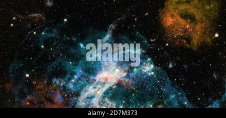 Cluster Galaxy. Éléments de cette image fournis par la NASA. Banque D'Images