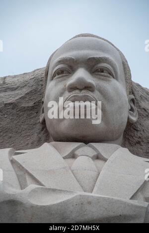 Martin Luther King Jr. Memorial, vue verticale rapprochée. Banque D'Images