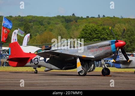 Mustang P-51D « Tall in the Saddle » à l'Abingdon Air & Country Show 2017, Royaume-Uni Banque D'Images