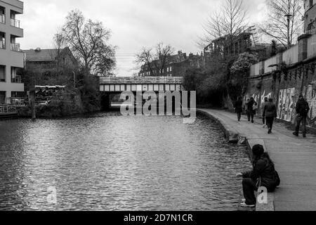 Londres : canal Regent's dans la ville de Camden Banque D'Images