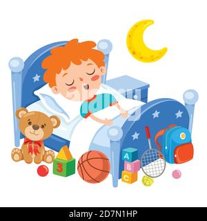 Poses et expressions d'UN garçon drôle Illustration de Vecteur