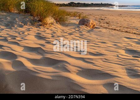 Motifs de dunes de sable, Narragansett, Rhode Island USA Banque D'Images