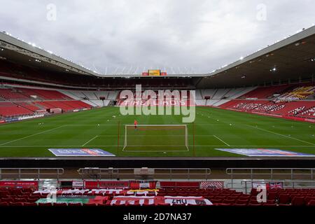 SUNDERLAND, ANGLETERRE. 24 OCTOBRE UNE vue générale du terrain avant le match de la Sky Bet League 1 entre Sunderland et Portsmouth au Stade de lumière, Sunderland, le samedi 24 octobre 2020. (Crédit : Robert Smith | ACTUALITÉS MI) crédit : ACTUALITÉS MI et sport /Actualités Alay Live Banque D'Images