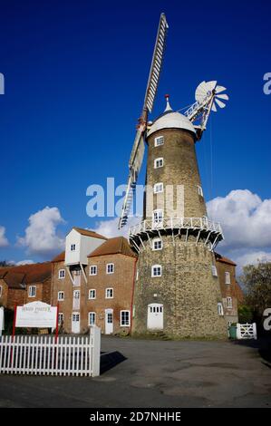 Maud Foster Windmill, Boston, Lincolnshire, Angleterre, Banque D'Images