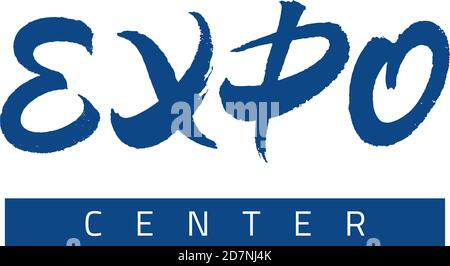 Inscription de vecteur de lettrage de texte Expo Illustration de Vecteur