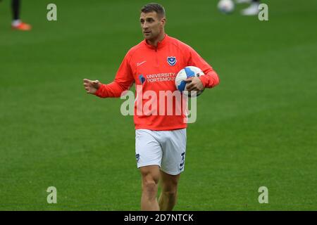 SUNDERLAND, ANGLETERRE. 24 OCTOBRE Lee Brown de Portsmouth lors du match Sky Bet League 1 entre Sunderland et Portsmouth au Stade de lumière, Sunderland, le samedi 24 octobre 2020. (Crédit : Robert Smith | ACTUALITÉS MI) crédit : ACTUALITÉS MI et sport /Actualités Alay Live Banque D'Images