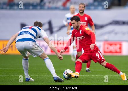 Londres, Royaume-Uni. 24 octobre 2020. Scott Hogan de Birmingham City pendant le match de championnat EFL Sky Bet entre Queens Park Rangers et Birmingham City au Kiyan Prince Foundation Stadium, Londres, Angleterre, le 24 octobre 2020. Photo de Salvio Calabre. Utilisation éditoriale uniquement, licence requise pour une utilisation commerciale. Aucune utilisation dans les Paris, les jeux ou les publications d'un seul club/ligue/joueur. Crédit : UK Sports pics Ltd/Alay Live News Banque D'Images