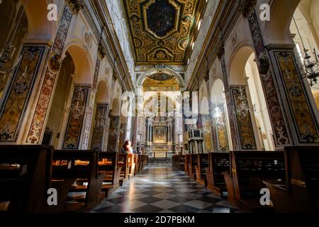 Cathédrale d'Amalfi ou archidiocèse catholique romain d'Amalfi-Cava de' Tirreni. Amalfi, Italie Banque D'Images