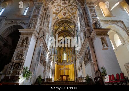 Cathédrale de Cefalù (Duomo di Cefalù). Cefalù, Sicile, Italie Banque D'Images