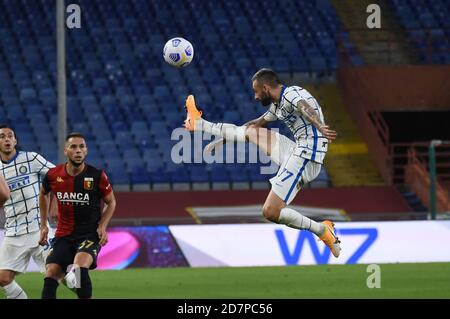 Luigi Ferraris Stadium, Genova, Italie, 24 Oct 2020, Marcelo Brozovic (Inter) pendant Genoa CFC vs FC Internazionale, football italien série A match - Credit: LM/Danilo Vigo/Alay Live News Banque D'Images