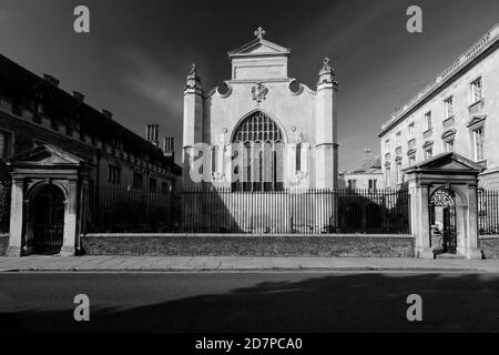 Façade de Peterhouse College, Trumpington Street, Cambridgeshire, Angleterre, Royaume-Uni Banque D'Images