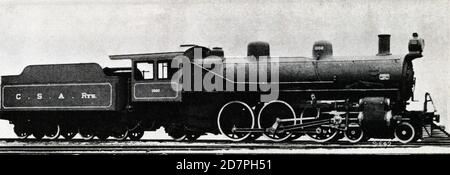 Histoire de l'Afrique du Sud: Ex Central South African Railways Class 10 1002 (4-6-2)South African Railways Class 10D 779 (4-6-2)Numéro du constructeur: ALCO 46715/1910 ca. 1910 Banque D'Images