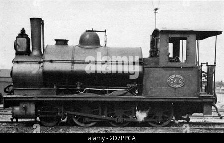 Cape Government Railways 1st Class 2-6-0ST of 1876 modifié en selle-tank; SAR no 0416 environ 1912 Banque D'Images