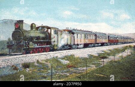 Histoire de l'Afrique du Sud: Ex Cape Government Railways Class 6 292 (4-6-0)South African Railways Class 6J 642 (4-6-0) Numéro du constructeur: Neilson; Reid 6094 ca. 1904 Banque D'Images