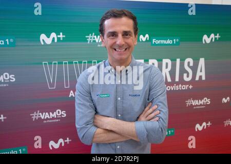 Pedro Martinez de la Rosa présente Formula1 Movistar 2020 à Edificio Movistar à Madrid, Espagne.(Oscar Gil / Alfa Images) Banque D'Images