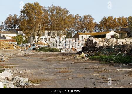 Agde, France, le 24 octobre 2020. Wasteland en démolition à Agde, France. Banque D'Images