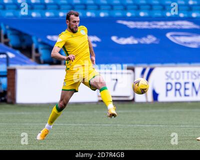 Christian Doidge de Hibernian pendant le montage Kilmarnock / Hibernian au stade Rugby Park le samedi 24 octobre 2020. Banque D'Images