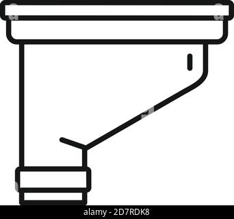 Icône de gouttière. Icône vectorielle de contour pour la conception de Web isolée sur fond blanc Illustration de Vecteur