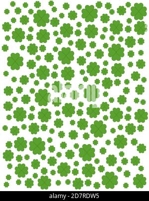 Motif créé avec des fleurs vertes stylisées. Banque D'Images