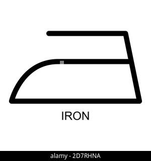Icône plate en fer isolée sur fond blanc. Symbole de repassage. Illustration du vecteur machine . Illustration de Vecteur
