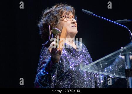 Julieta Serrano reçoit son prix des Prix de l'Union de Actores 2020 au Teatro Circo Price à Madrid, Espagne.09 mars 2020. (Oscar Gil / Alfa Images Banque D'Images