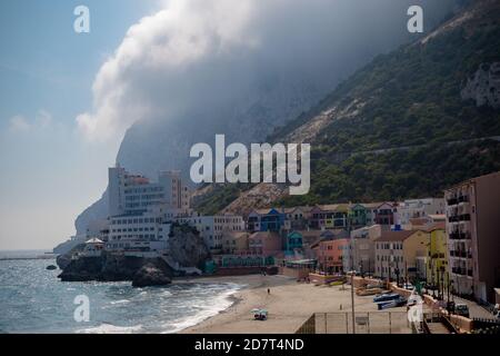 Gibraltar, Royaume-Uni, 2 octobre 2018:- l'Hôtel Caleta à Catalan Bay, Gibraltar. Gibraltar est un territoire britannique d'outre-mer situé sur le sou Banque D'Images