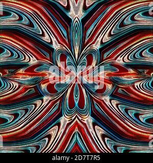 Un motif abstrait de texture de collage d'art numérique avec des couleurs néon, une forme et un design uniques. Banque D'Images