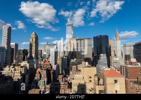Horizon de Midtown Manhattan avec un Vanderbilt, New York Banque D'Images