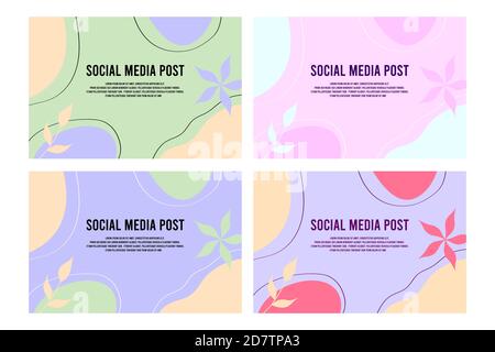 Vecteur tendance de formes organiques fluides minimales, arrière-plan abstrait idéal pour la poste, les blogs, l'affiche, la circulaire. Impression simple pour cadre. Histoires sur les médias sociaux Illustration de Vecteur