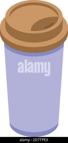 Icône de tasse de café au chocolat. Isométrique de l'icône vectorielle de tasse de café au chocolat pour la conception de sites Web isolée sur fond blanc Illustration de Vecteur