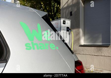 WeShare – partage de voitures électriques de Volkswagen Banque D'Images