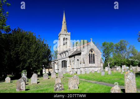 Eglise St Michaels, Grand village de Gidding, Cambridgeshire ; Angleterre, Royaume-Uni Banque D'Images
