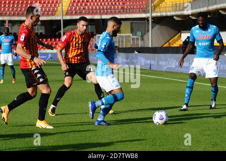 Benevento, Italie. benevento 2020, Italie, Stade Ciro Vigorito, 25 octobre 2020, Lorenzo Insigne ( Napoli ) pendant Benevento Calcio vs SSC Napoli - football italien Serie A Match - Credit: LM/Renato Olimpio Credit: Renato Olimpio/LPS/ZUMA Wire/Alay Live News Banque D'Images