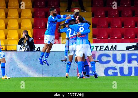 Benevento, Italie. benevento 2020, Italie, Stade Ciro Vigorito, 25 octobre 2020, bonheur Napoli pendant Benevento Calcio vs SSC Napoli - Italie football série A Match - Credit: LM/Renato Olimpio crédit: Renato Olimpio/LPS/ZUMA Wire/Alay Live News Banque D'Images