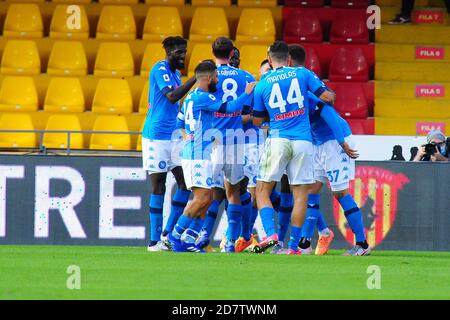 Benevento, Italie. benevento 2020, Italie, Stade Ciro Vigorito, 25 octobre 2020, bonheur Napoli pendant Benevento Calcio vs SSC Napoli - Italie football série A Match - Credit: LM/Renato Olimpio crédit: Renato Olimpio/LPS/ZUMA Wire/Alay Live News Banque D'Images