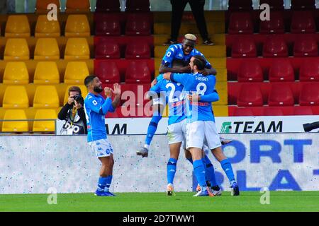 Benevento, Italie. benevento 2020, Italie, Stade Ciro Vigorito, 25 octobre 2020, bonheur Napoli pendant Benevento Calcio vs SSC Napoli - Italie football série A Match - Credit: LM/Renato Olimpio crédit: Renato Olimpio/LPS/ZUMA Wire/Alay Live News Banque D'Images